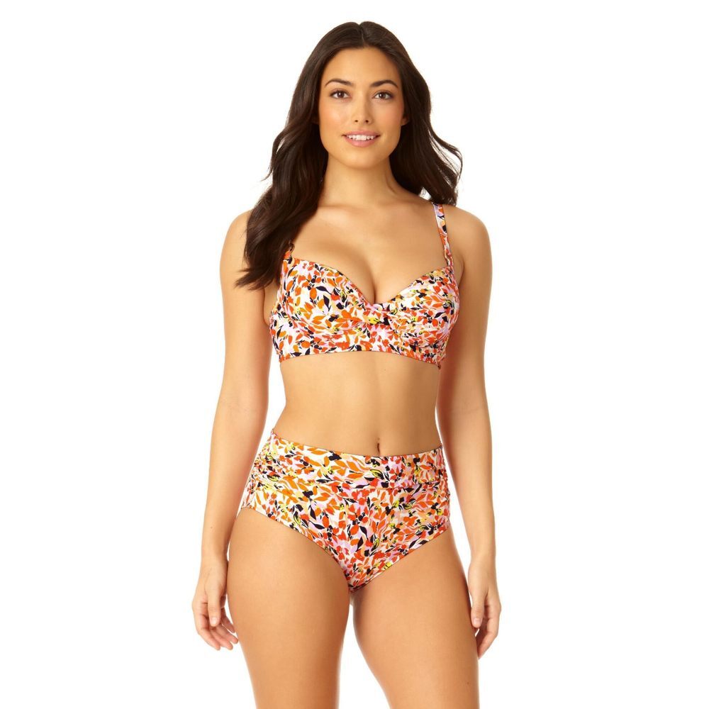 Anne Cole Surplice Underwire Bikini Top Multicolor 32C/34B